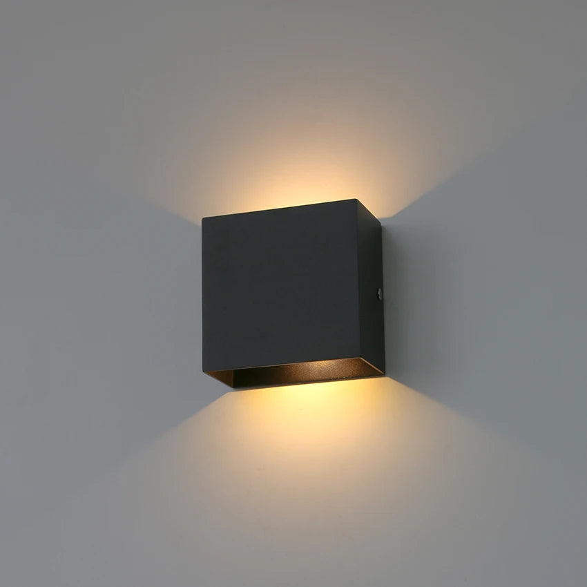 Up & Down Aluminum Black LED Wall Light