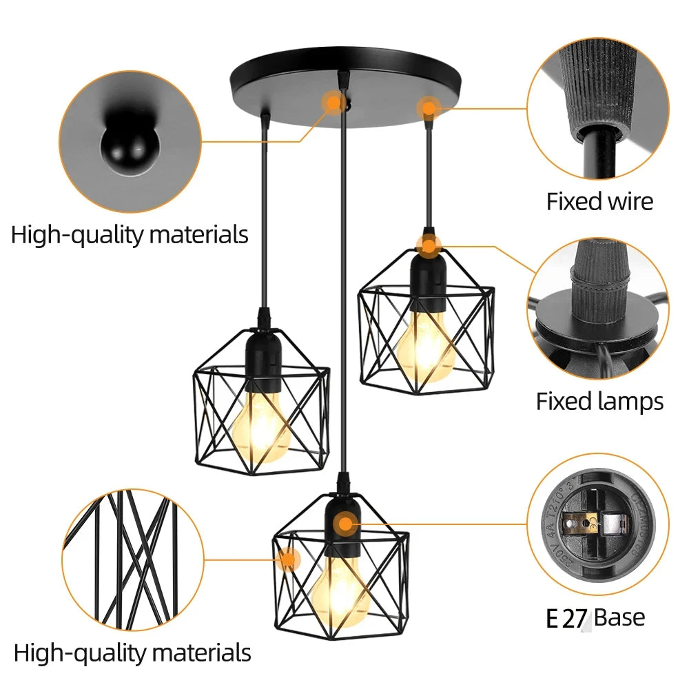 Industrial Iron Chandelier Body