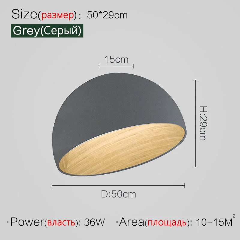 Metal Ceiling Led Lamp Inclined- Black Color
