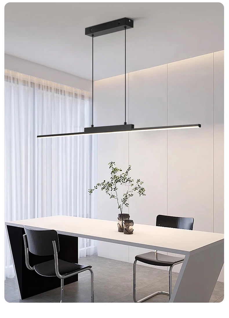 Aluminum Modern Long Led Chandelier