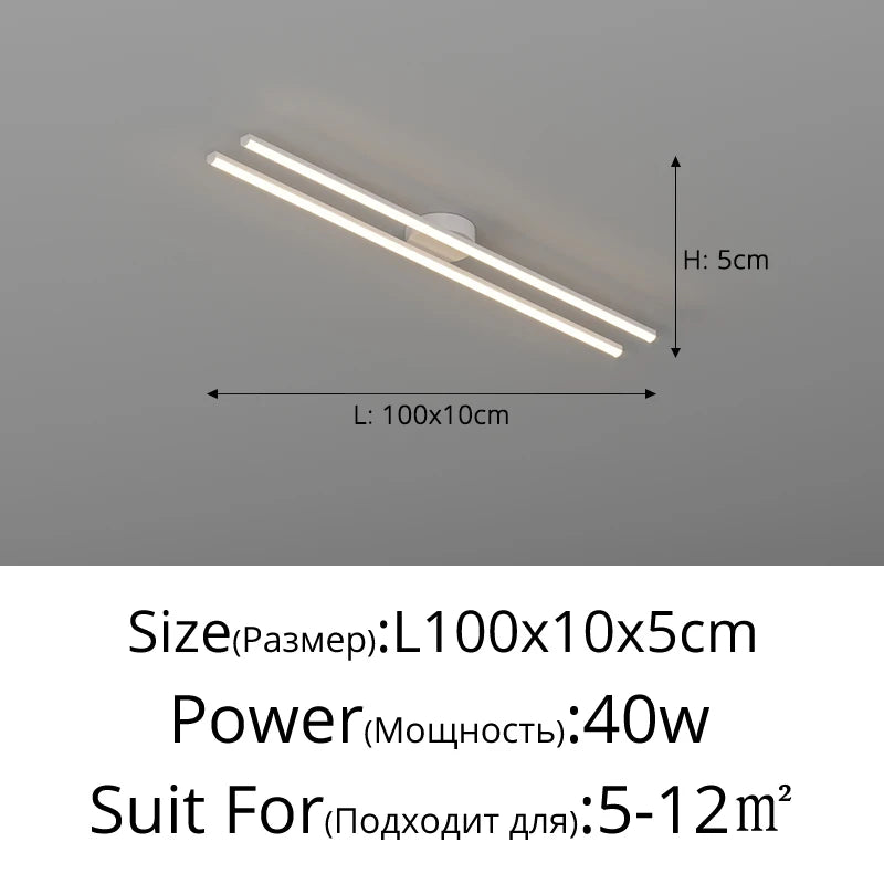 Long Line LED Chandelier- 4 White Lines