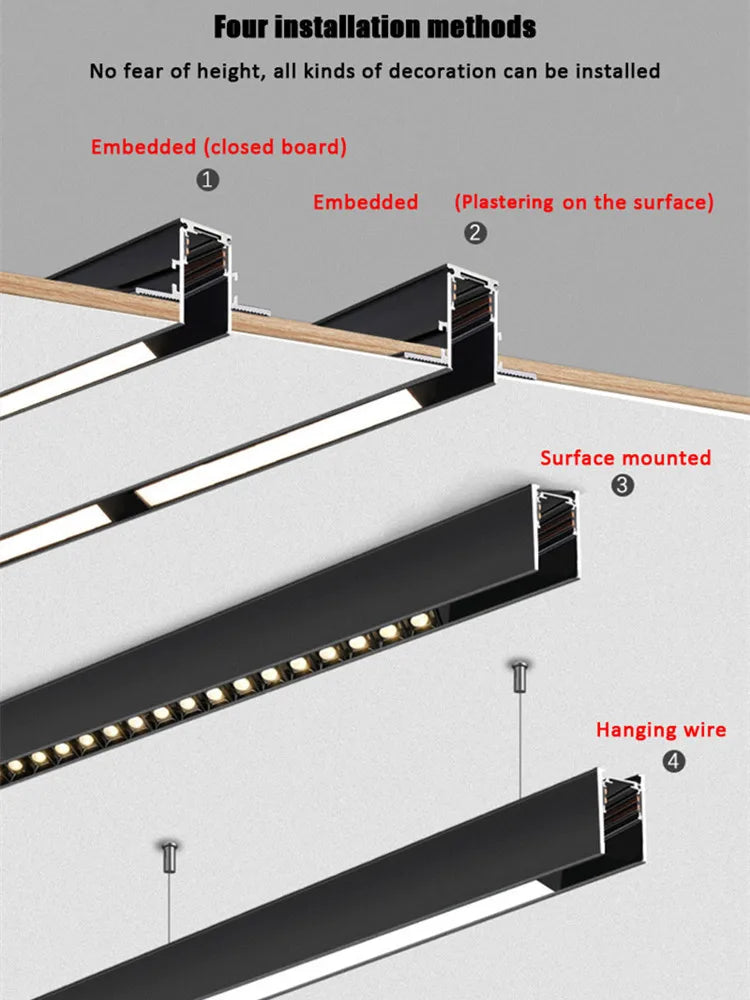 22mm width Magnetic LED Track Lighting- Line Dots Type