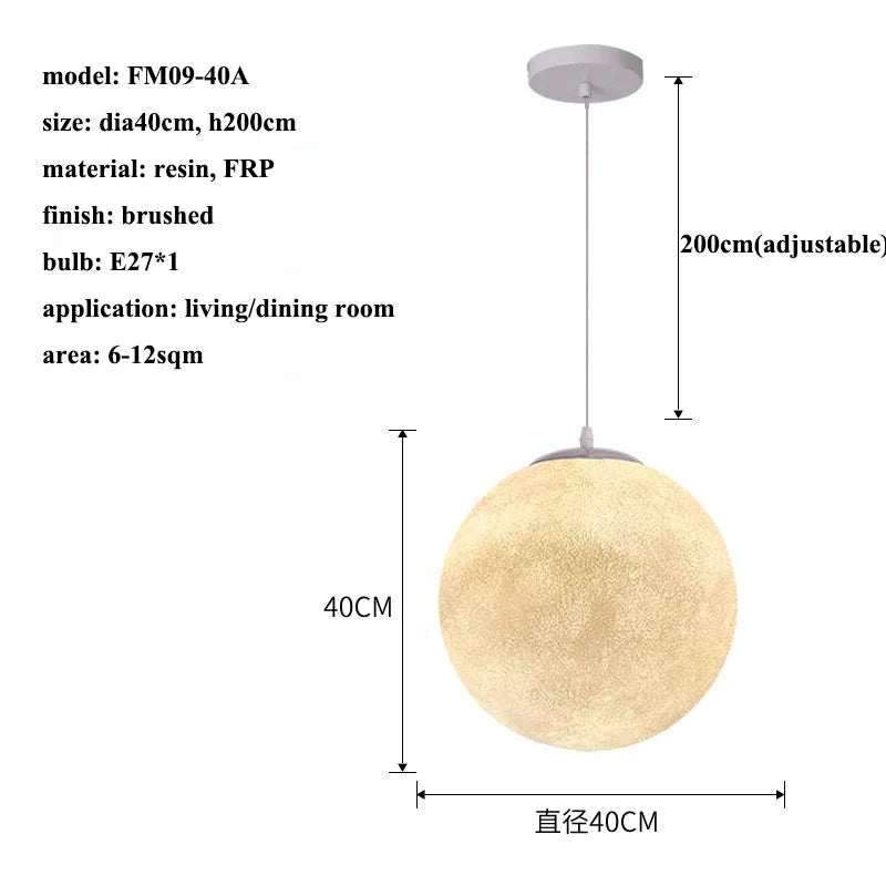 Moon Led Pendant Lights