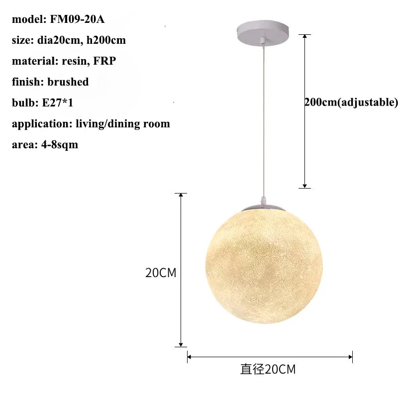 Moon Led Pendant Lights