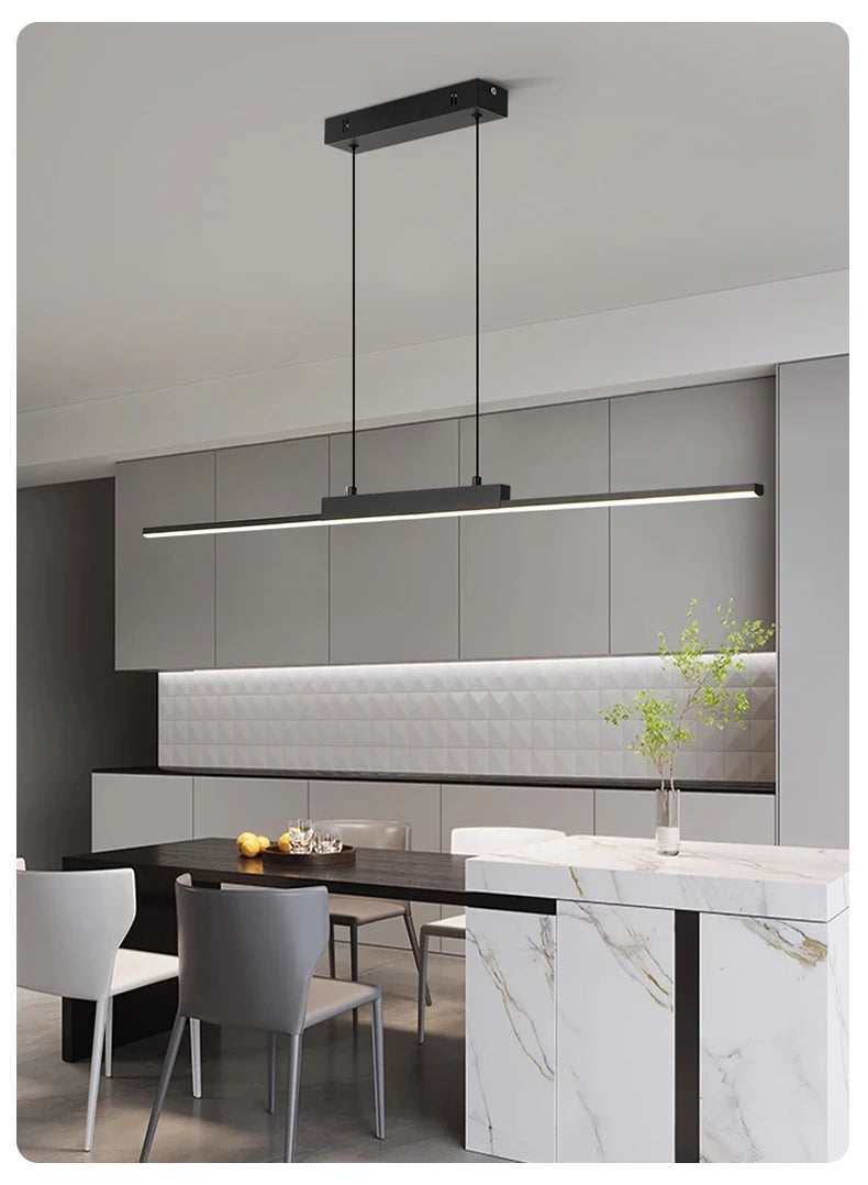 Aluminum Modern Long Led Chandelier