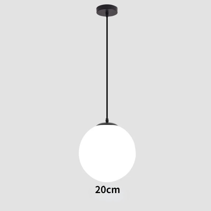 Single Led Head Glass Ball Chandelier
